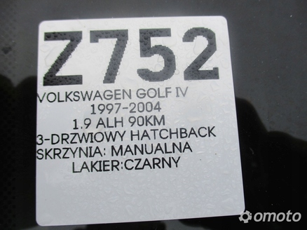 VW GOLF IV 1.9 TDI 90 KM OBUDOWA FILTRA POWIETRZA