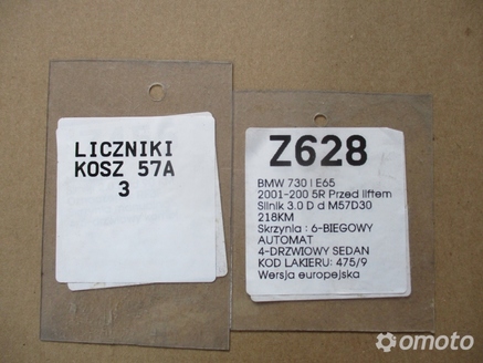 LICZNIK LICZNIKI BMW 730 I E65 01-05 EU