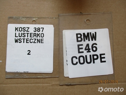 LUSTERKO WSTECZNE BMW E46 COUPE