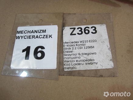 MECHANIZM WYCIERACZEK MERCEDES W210 E220 2.2 CDI