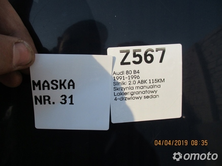 MASKA AUDI 80 B4 91-96 GRANATOWA