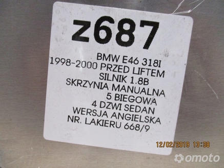 KOMPUTER SILNIKA BMW E46 318I 0261209007