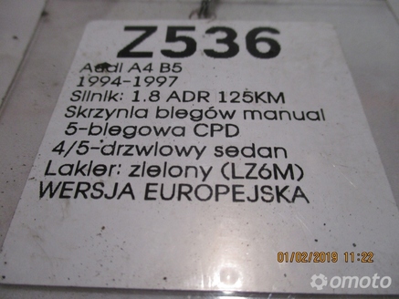 CZUJNIK STUKOWY AUDI A4 B5 5WM1512