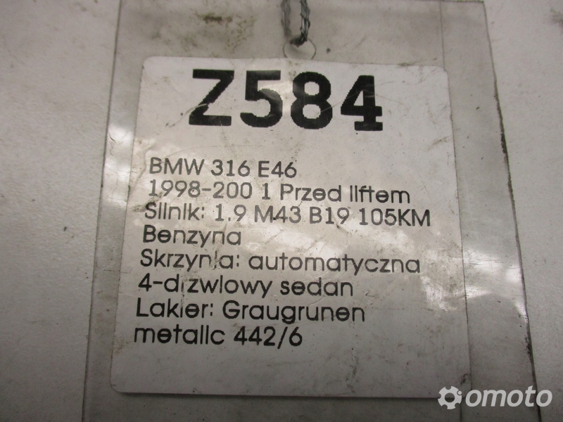 CEWKA ZAPŁONOWA BMW 316 E46 1.9 98-01