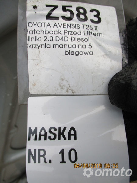 MASKA TOYOTA AVENSIS T25 II SREBRNA