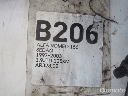 ALFA ROMEO 156 1.9JTD TURBOSPRĘŻARKA TURBINA