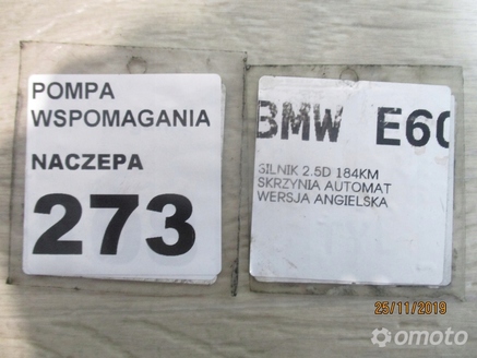 POMPA WSPOMAGANIA BMW E60 2.5D 184KM