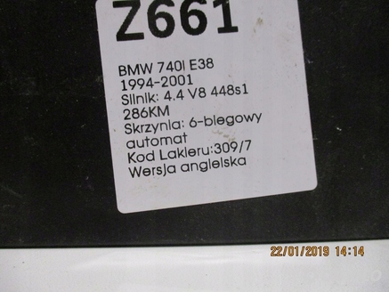 STEROWNIK TEMPOMATU BMW 740 I E38 8369062