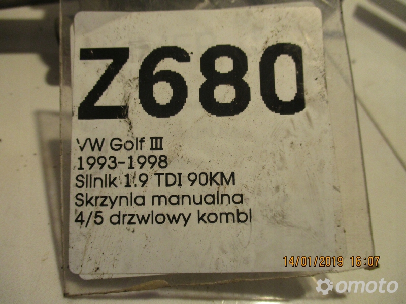 ZAWÓR EGR VW GOLF III 1.9 TDI 72172302