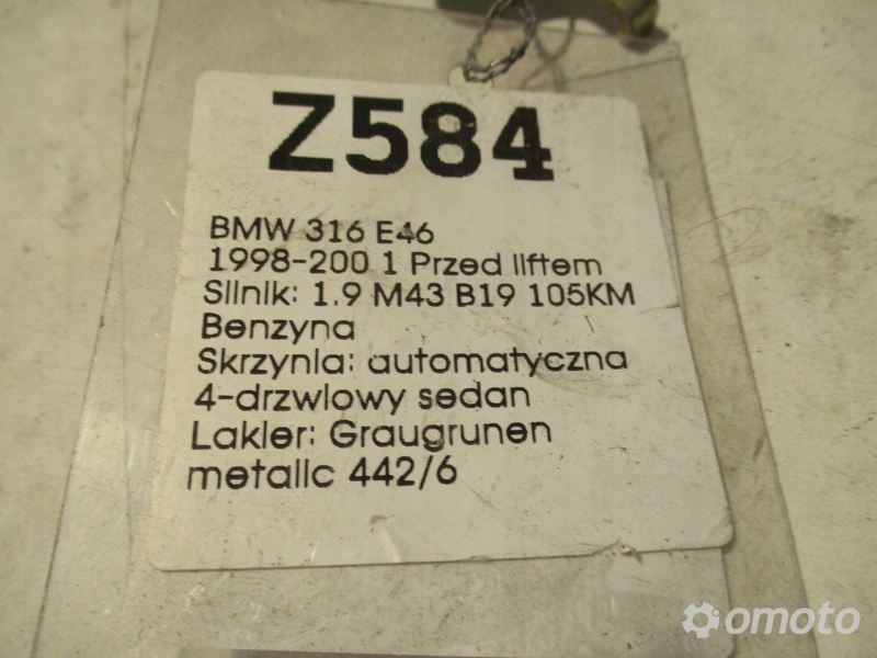 PAS BEZPIECZEŃSTWA ŚRODKOWY TYŁ BMW 316 E46