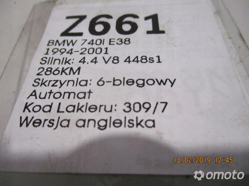 PRZEŁĄCZNIK MANETKA BMW 740I E38 012009
