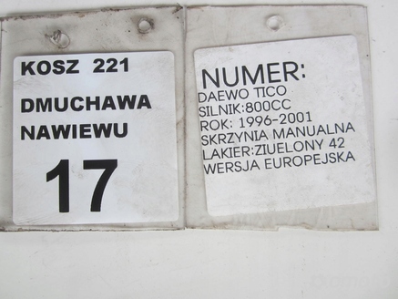 DMUCHAWA NAWIEWU DAEWOO TICO 800 CC 96-01