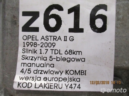 KOMPUTER SILNIKA OPEL ASTRA II G 0281001670