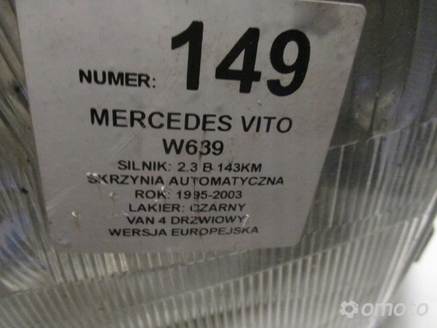 LAMPA PRZEDNIA LEWA MERCEDES VITO W639 2.3B 95-03