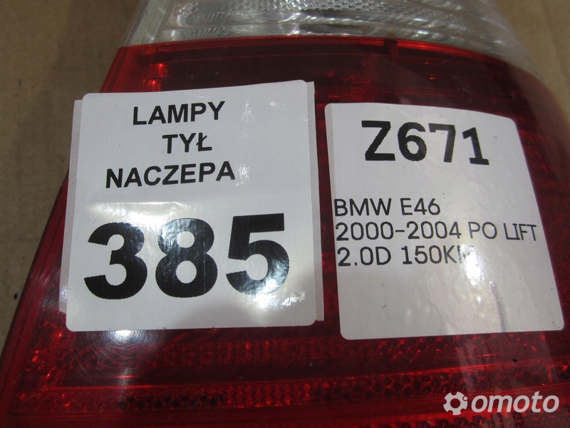 LAMPA TYŁ TYLNA PRAWA BMW E46 00-04