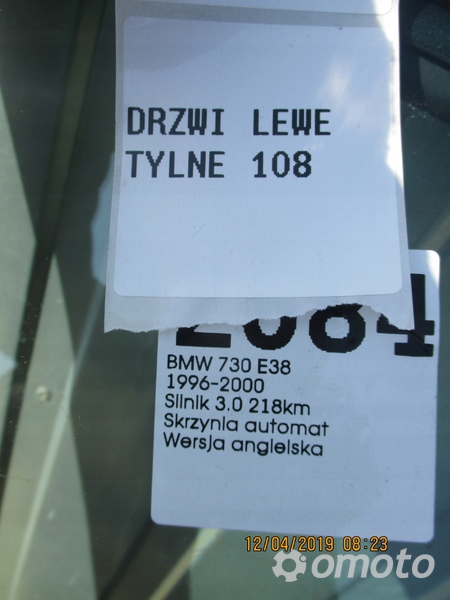 DRZWI LEWE TYLNE BMW 730 E38 ZIELONE