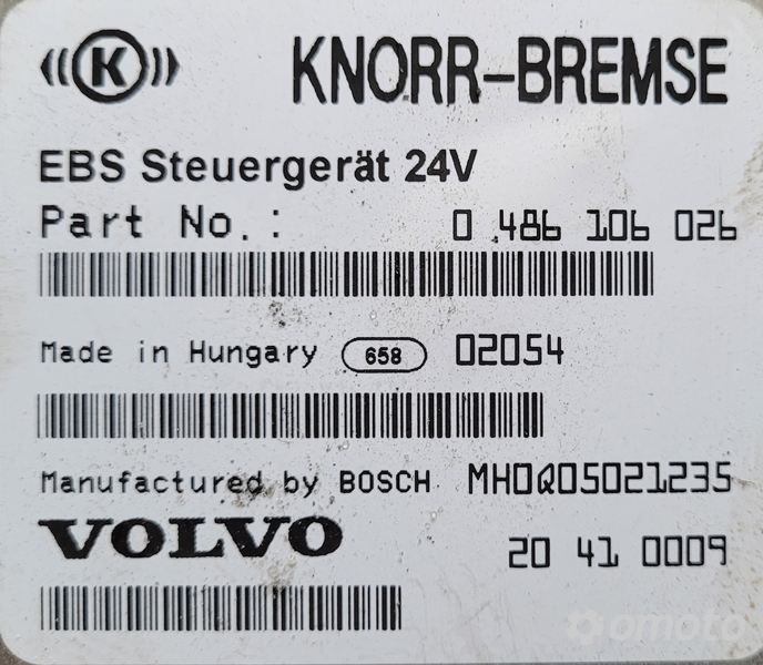 Kaseta Moduł EBS Volvo Fh12