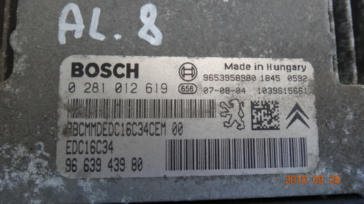 Citroen komputer Bosch 9663943980