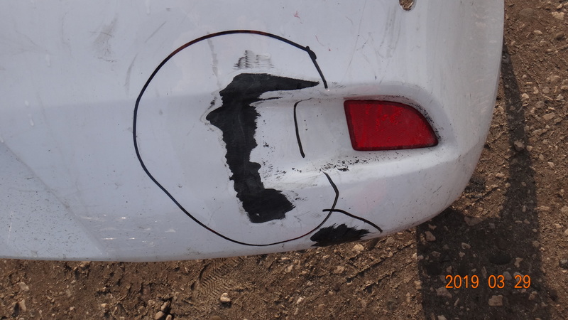 Mazda 3 HB 11- zderzak tył uszkodzony
