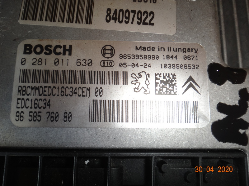 Peugeot komputer bosch 9658576080