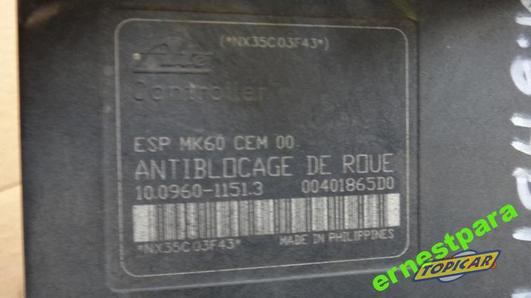 PEUGEOT 206 307  04- 1,6 HDI POMPA ABS 00401865D0