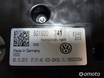 LICZNIK ZEGAR VW GOLF VII TDI 5G1920741 