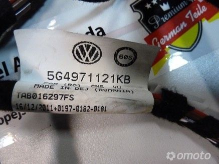 VW GOLF 7 INSTALACJA DRZWI PRAWY PRZOD 5G4971121KB