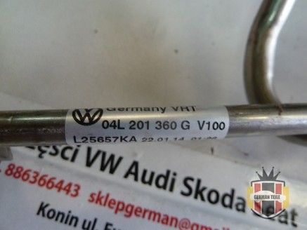 VW PASSAT B8 2.0 RURKI PRZEWODY PALIWA 04L201360G 