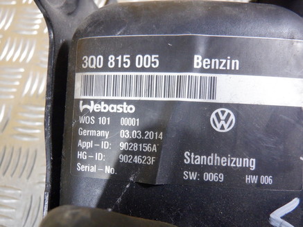 WEBASTO DOGRZEWACZ 3Q0815005 TSI VW PASSAT B8