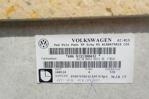 VW POLO 6C LIFT GTI PODSUFITKA 6C4867501B