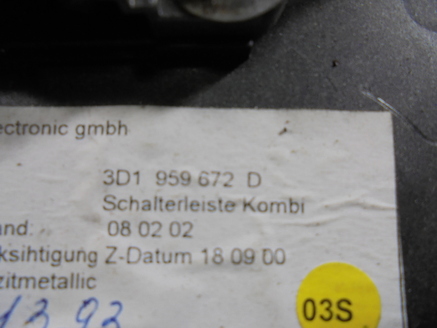 VW PHAETON PRZYCISK PDC PARKOTRONIC 3D1959672D