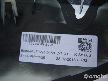 VW PASSAT B8 OBUDOWA LUSTERKA 3G0857538 CHROM