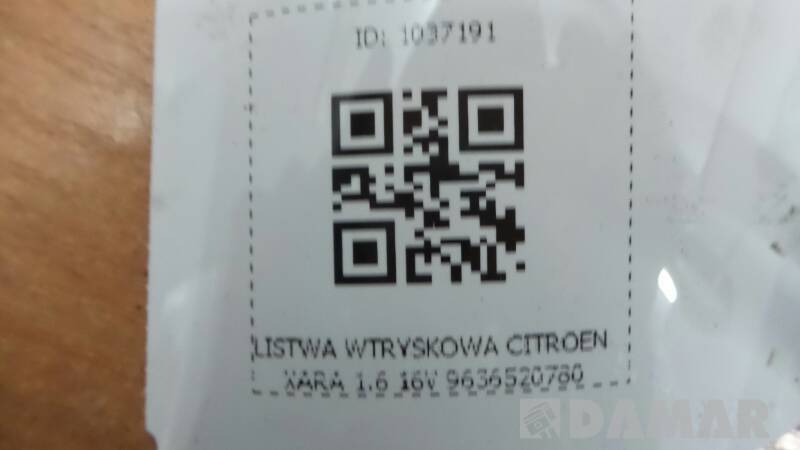 9636520780 LISTWA WTRYSKOWA CITROEN XSARA 1.6 16V