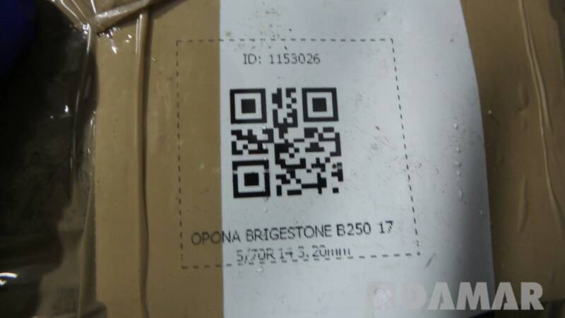 OPONA BRIDGESTONE B250 175/70R14 3.20mm