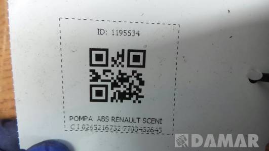 0265216732 POMPA  ABS RENAULT SCENIC I