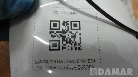 LAMPA TYLNA LEWA BMW E34 92r 1384011 HELLA EUROPA