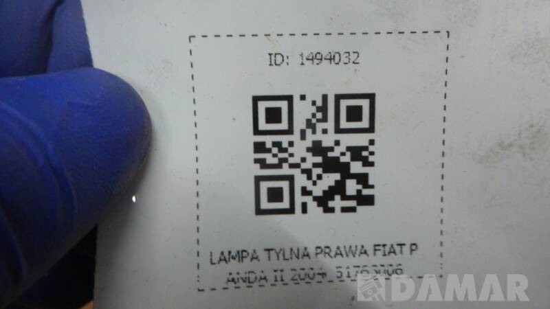 51763006 LAMPA TYLNA PRAWA FIAT PANDA II 2004r