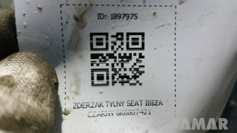 ZDERZAK TYLNY SEAT IBIZA CZARNY 6K6807421K