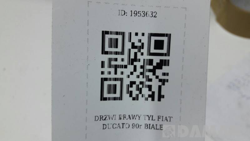 DRZWI PRAWY TYL FIAT DUCATO 90r BIALE
