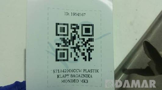 1S71A42906CCW PLASTIK KLAPY BAGAZNIKA MONDEO MK3
