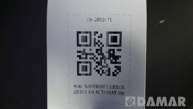 WAL NAPEDOWY LEXUS GS300 3.0 AUTOMAT 99r