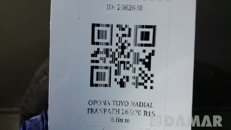 OPONA TOYO RADIAL TRANPATH 265/70 R15 8.6mm