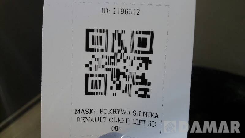 MASKA POKRYWA SILNIKA RENAULT CLIO III 3D 08r