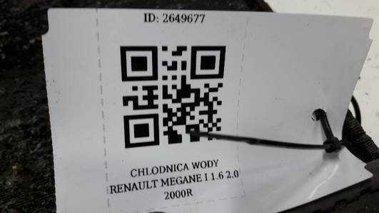 CHLODNICA WODY RENAULT MEGANE I 1.6 2.0 2000R