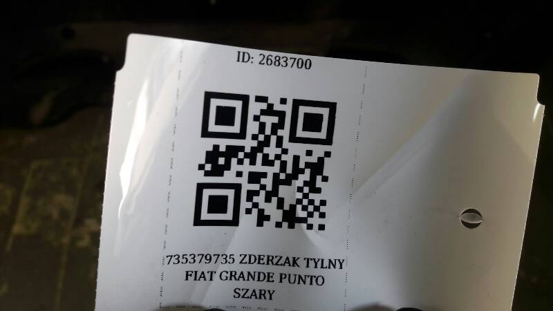 735379735 ZDERZAK TYLNY FIAT GRANDE PUNTO SZARY