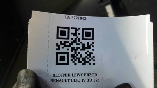 BLOTNIK LEWY PRZOD RENAULT CLIO IV 3D 12r