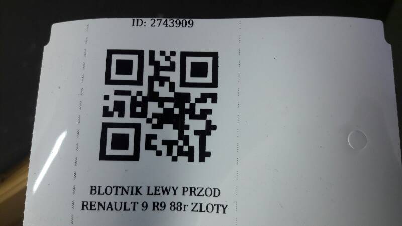 BLOTNIK LEWY PRZOD RENAULT R9 88r ZLOTY