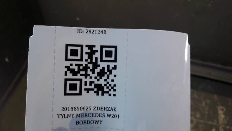 2018850625 ZDERZAK TYLNY MERCEDES W201 CZARNY MAT