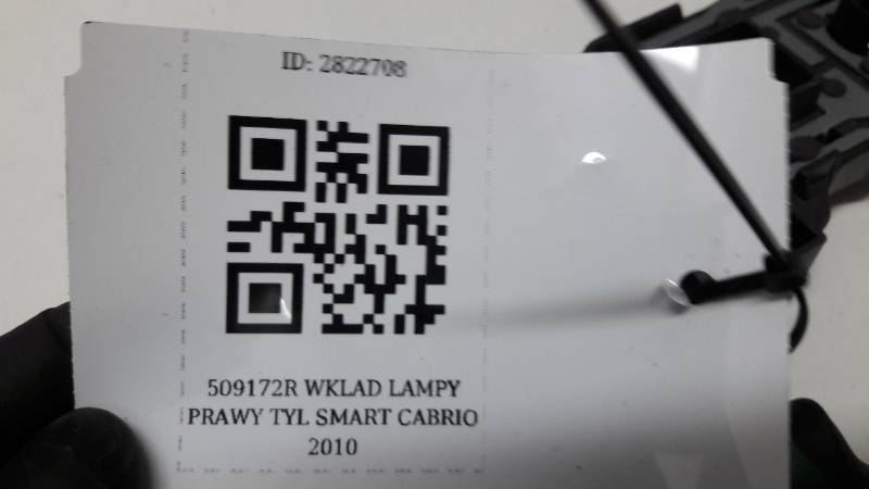509172 WKLAD LAMPY PRAWY TYL SMART CABRIO 2010