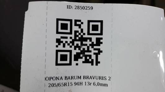 OPONA BARUM BRAVURIS 2 205/65R15 94H 13r 6,0mm